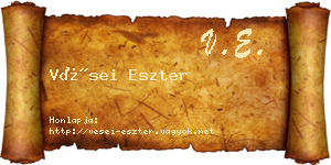 Vései Eszter névjegykártya